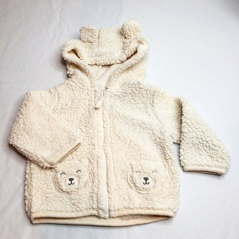 Carters Teddy Bear Zip up Sweater 6 Months